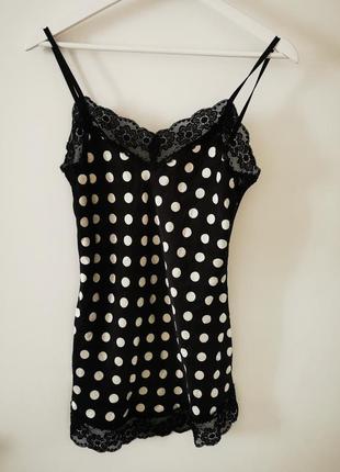 Топ на бретелях с кружевом