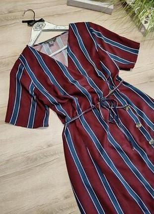 Платье на запах в полоску