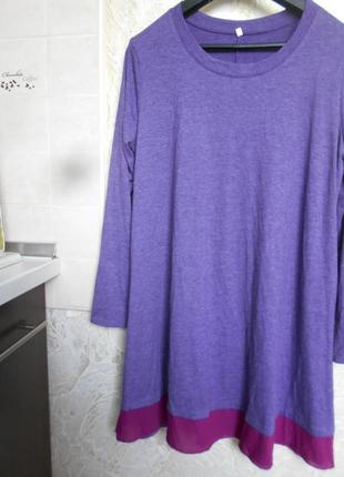 #фиолетовое платье оверсайз #для беременных #большой размер xxl #фабричный китай#2 фото
