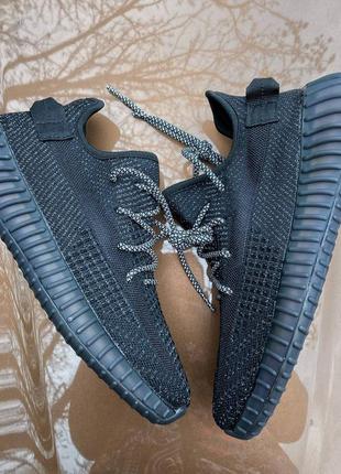 Adidas yeezy boost 350 black рефлектив2 фото