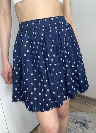 Мини юбка юбка на лето в плиссе в складки в принт s1 фото
