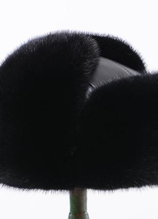 Мужская зимняя норковая шапка ушанка2 фото