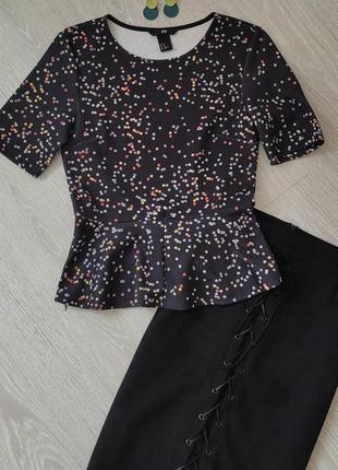 Блуза баска цветная h&m