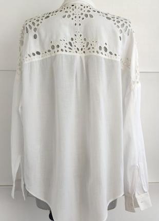 Блуза французького бренду iro білого кольору з вишивкою2 фото