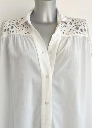 Блуза французького бренду iro білого кольору з вишивкою6 фото