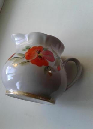 Молочник сливочник соусник винтаж ссср кремгэсовский (светловодский) керамический завод