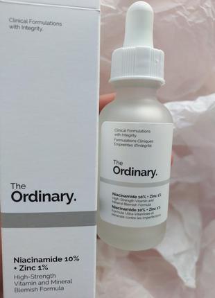 Сироватка для обличчя the ordinary niacinamide 10% + zinc pca 1% з цинком для проблемной кожи