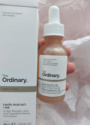 Lactic acid 10% + ha - нежный кислотный пилинг молочный для лица the ordinary