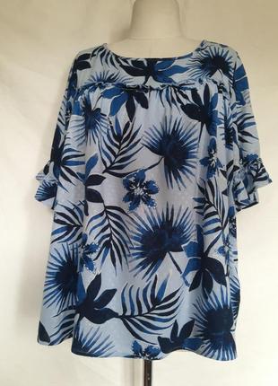 100% вискоза, женская блуза, блузка, натуральная, вискозная, штапель. на большую грудь гавайка2 фото
