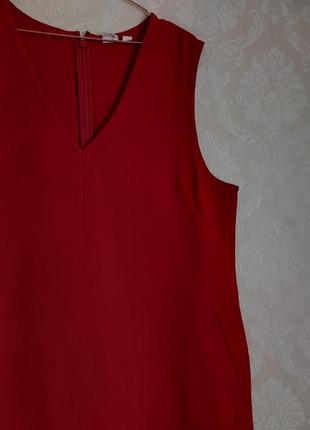 Стильное минималистичное красное платье2 фото