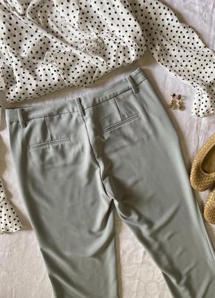 Прямые штаны серо-зеленые united colors of benneton4 фото