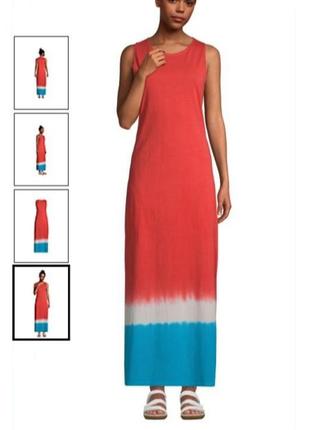 Длинное платье с карманами