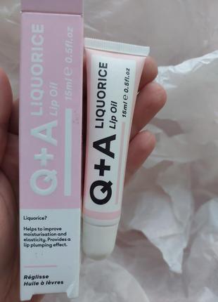 Масло для губ с лакрицей q+a liquorice lip oil