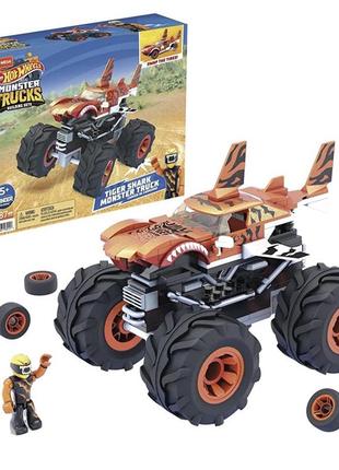 Конструктор hot wheels внедорожник тигровая акула mega construx