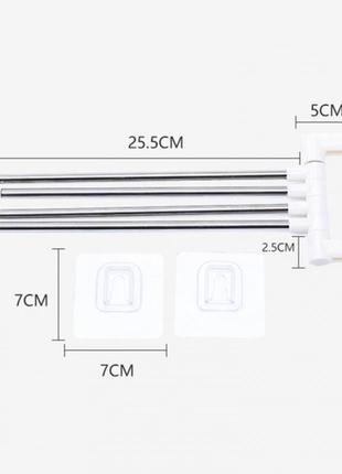 Тримач настінний на 4 рушники для дому2 фото