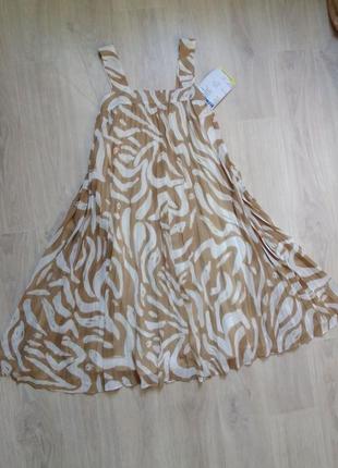 Новое плесерированное платье зебра меди2 фото