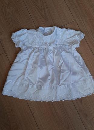 Нарядное платье harringtons крестины фотосес белое кружев детское лёгкое новорожден атлас крещение праздн кружев1 фото
