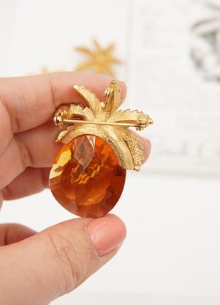 Набор ананас винтаж sarah coventry клипсы брошь