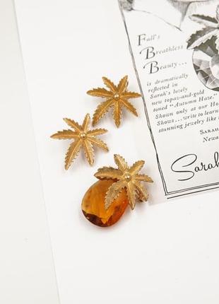 Набор ананас винтаж sarah coventry клипсы брошь
