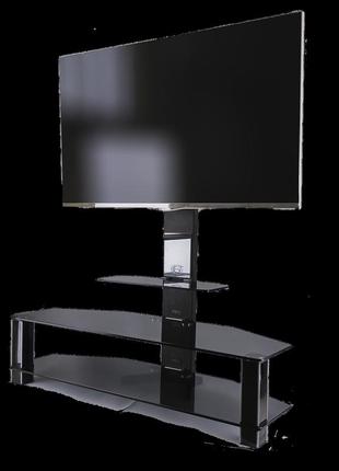 Тумба стеклянная под тв с кронштейном престиж evr decor bl (1250х470х1250)