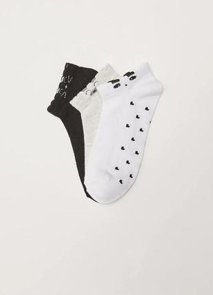 36-38/39-40 р нові фірмові жіночі короткі шкарпетки набір комплект 3 пари мордочки lc waikiki2 фото