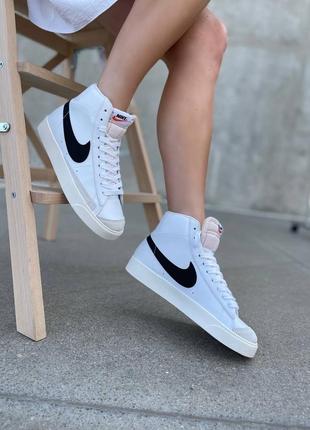 Nike blazer vintage mid 77 white-black черно-белые оригинальное качество 36, 38, 39, 40 41, 42, 43, 44, 45