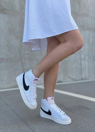 Nike blazer vintage mid 77 white-black черно-белые оригинальное качество 36, 38, 39, 40 41, 42, 43, 44, 452 фото