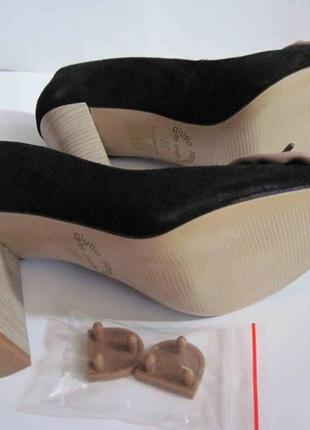 Новые черные туфли р. 37 натуральная замша giulio santoro замшевые6 фото