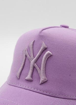 Тракер на лето нью йорк, бейсболка фиолетовая (57-58р.) мужская/женская ny, кепка с логотипом new york3 фото