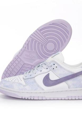 Женские кроссовки nike sb dunk low white violet 36-38-39