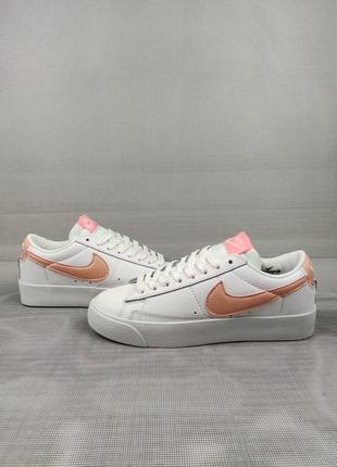 Женские кеды nike blazer low white&amp;powder7 фото