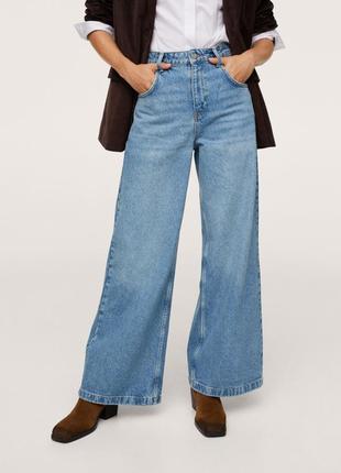 Широкі довгі джинси від mango, 36, 38р, запалення, оригінал5 фото