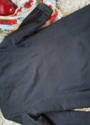 Базовый черный шелковый пиджак,  р. 38-408 фото