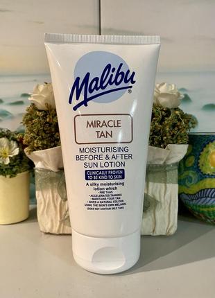 🇬🇧 зволожуючий лосьйон для обличчя та тіла до та після засмаги malibu miracle tan moisturising before and after sun lotion