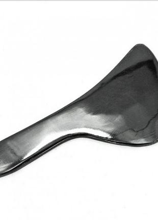 Масажер з рогу гуа ша "ніж чорний"