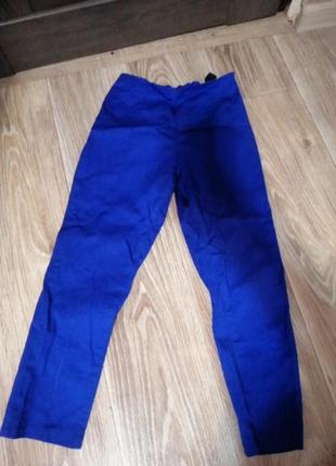 Брюки девчонки с сердечком синие на резинке