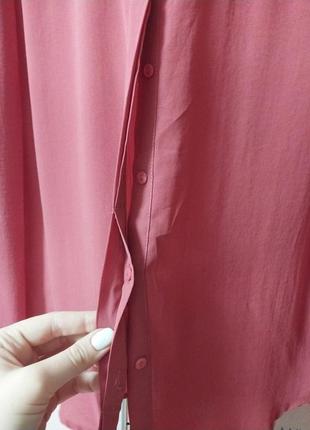 Блуза рубашка bershka темно розового цвета s обмен обмен5 фото