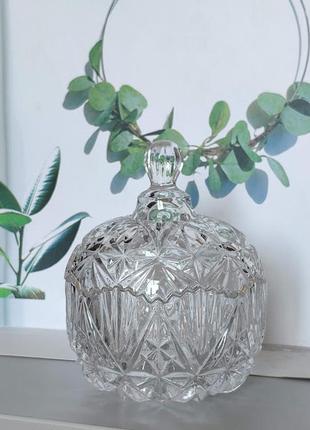 Сахарница стеклянная "корона"