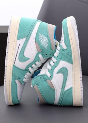 Кроссовки nike air jordan 1 retro green