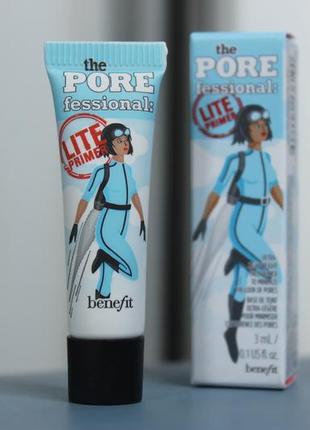 Легкий праймер, мінімайзер пор the porefessional face lite primer від benefit (база під макіяж) 3 мл1 фото