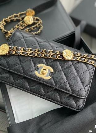 Сумка кожаная люкс в стиле chanel🖤