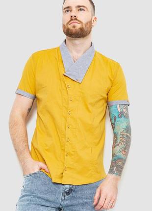 Рубашка мужская цвет горчичный размеры m, l, xl, xxl fa_007343