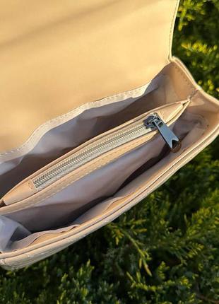 Маленькая женская сумочка клатч ysl люкс качество, минисумка на плечо молочный7 фото