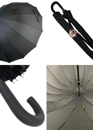 Чёрный зонт унисекс1 фото