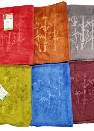 Плюшевые полотенца из микрофибры бамбук 95×50см