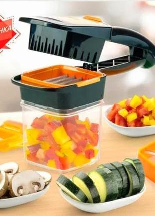 Ручна овочерізка 5 в 1 з контейнером nicer dicer quick