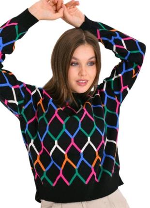 Укорочений стильний жіночий светр