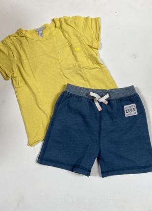 Набор синие шорты и футболка желтая сине-желтый набор шорты и футболка1 фото
