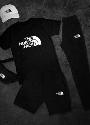 Шикарный комплект the north faceпланетный костюм футболка + шорты tnf