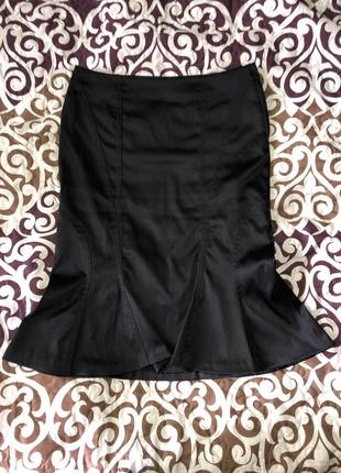 Атласна спідниця рибка, черная атласная юбка рыбка4 фото